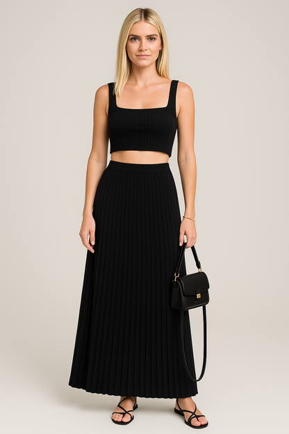 Women's Fitted Ribbed Crop Tank Top