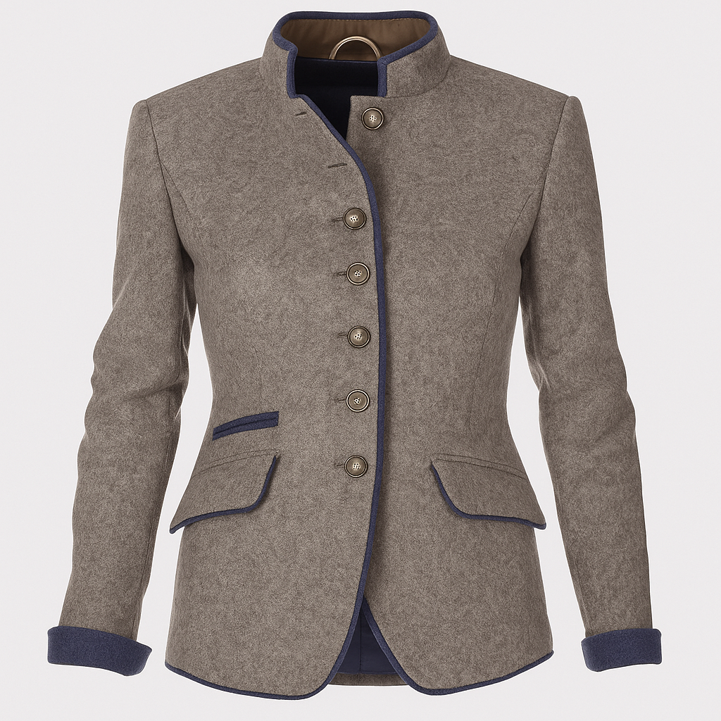 Classic Women's Full-Length Coat - Simple Solid Colour Layer - Vossary