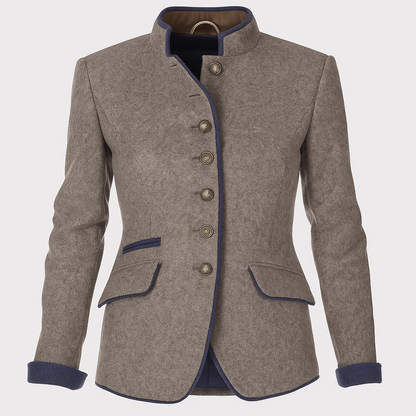 Classic Women's Full-Length Coat - Simple Solid Colour Layer - Vossary