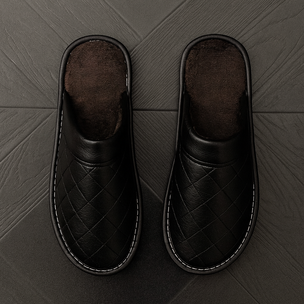 Cozy Men's Quilted Slippers with Soft Insoles - Vossary