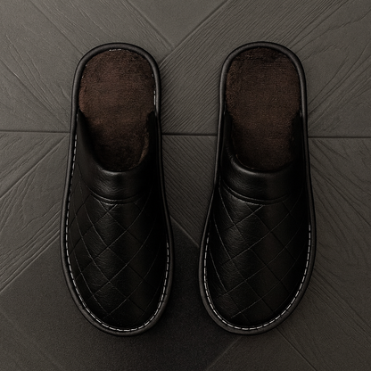 Cozy Men's Quilted Slippers with Soft Insoles - Vossary