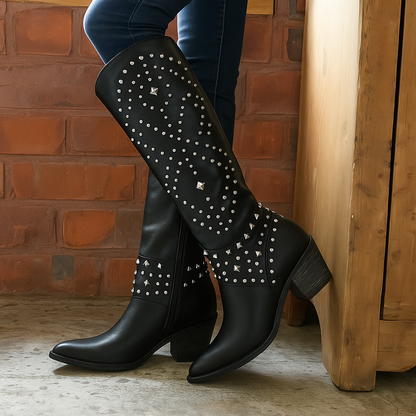 Trendy Cowboy Mid Calf Boots