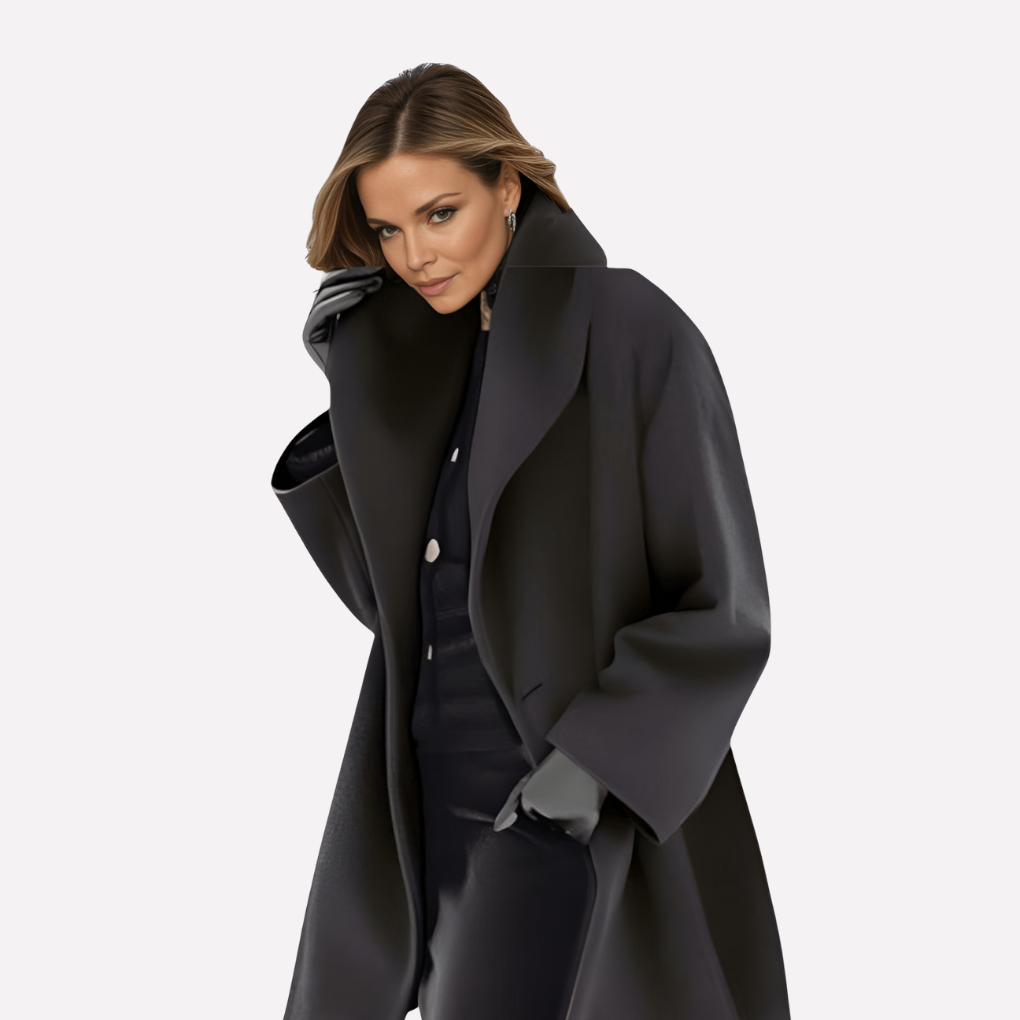 Ladies Oversized Lapel Coat