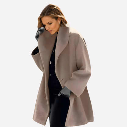 Ladies Oversized Lapel Coat