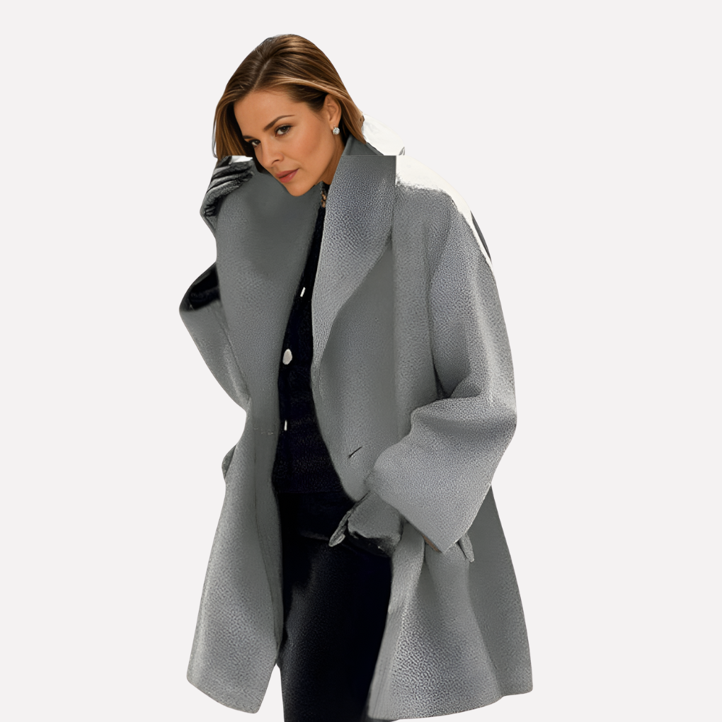 Ladies Oversized Lapel Coat