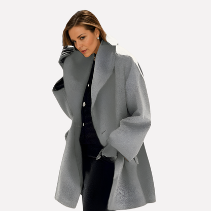 Ladies Oversized Lapel Coat