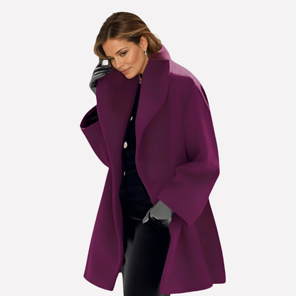 Ladies Oversized Lapel Coat