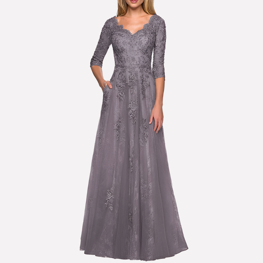 Chic Flared Dress with Timeless Crew Neck - Vossary