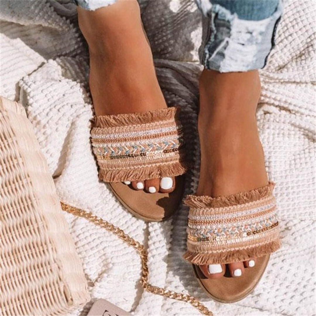 Fashionable Open Toe Women's Slippers - EasyApparels