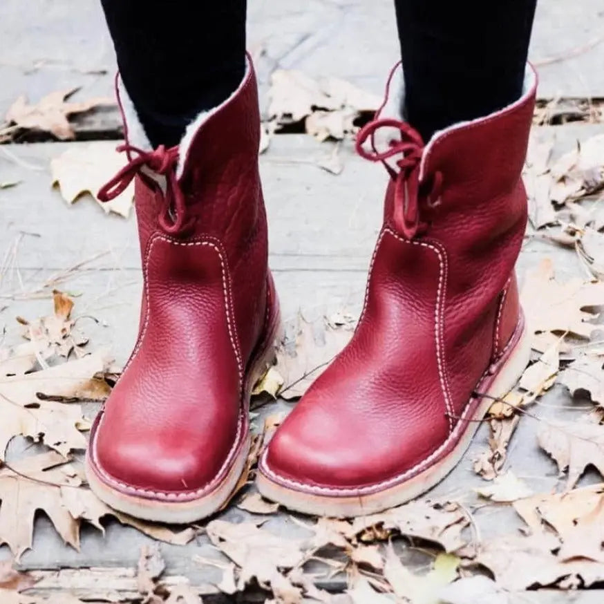 Warm Insulated Black Winter Boots for Women - Vossary