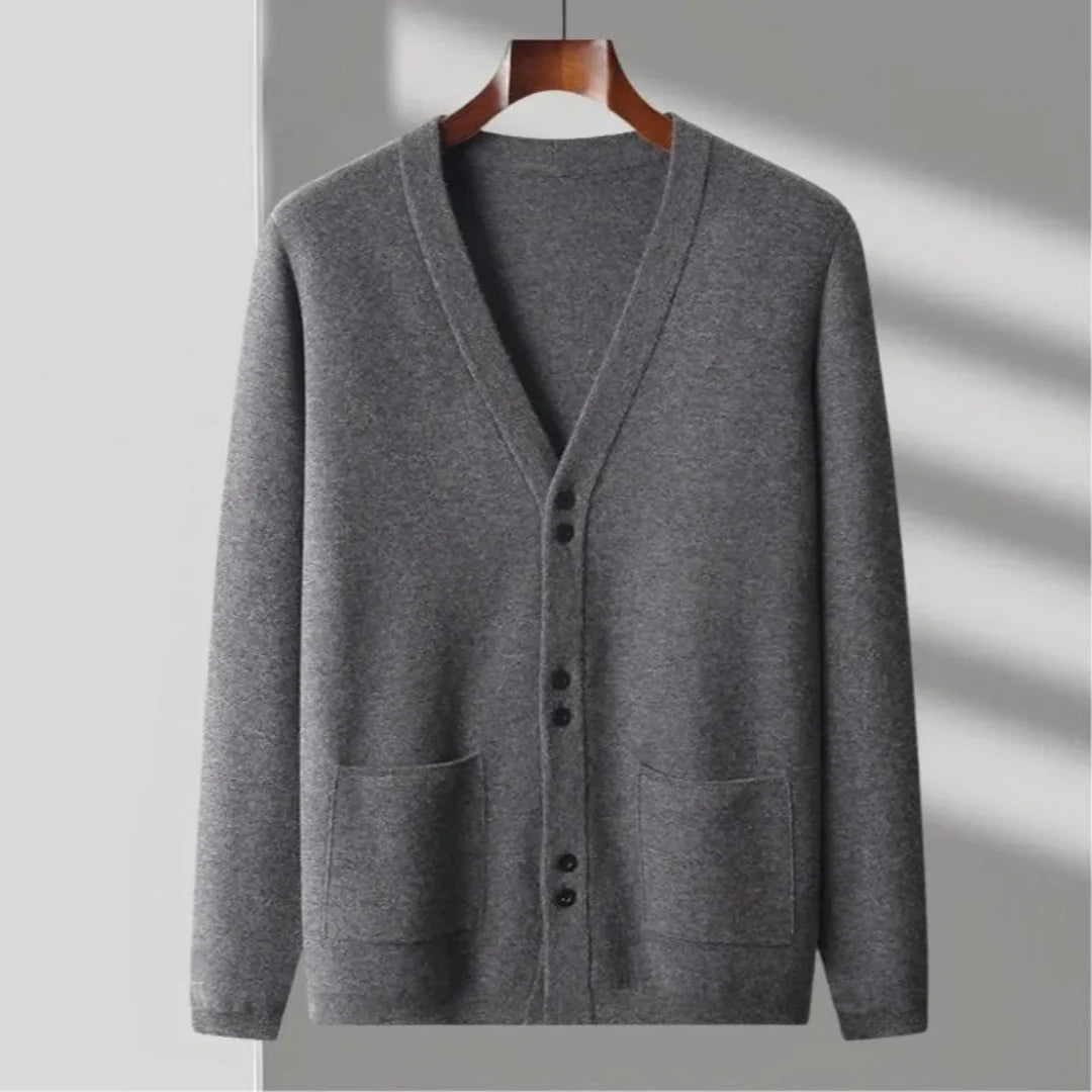 Soft V-Neck Wool Sweater Cardigan - EasyApparels