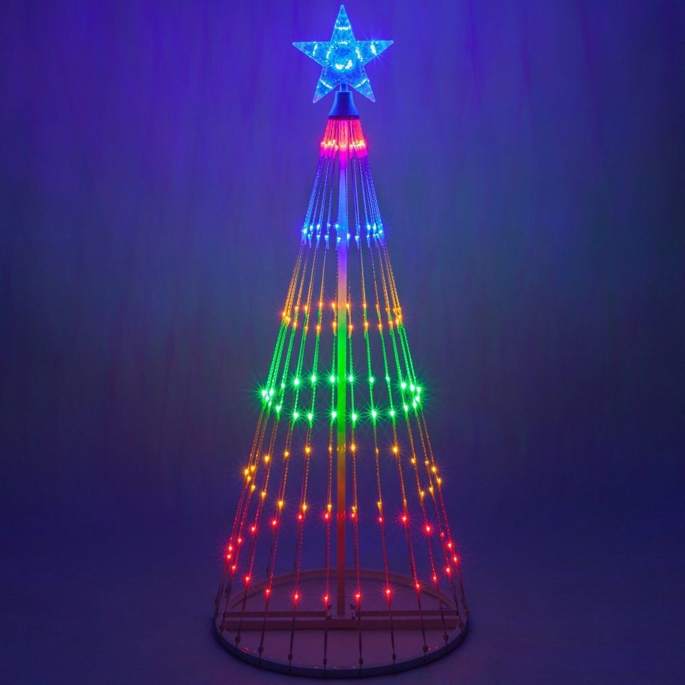 Colorful LED Animated Holiday Tree Light Display - Luxicro