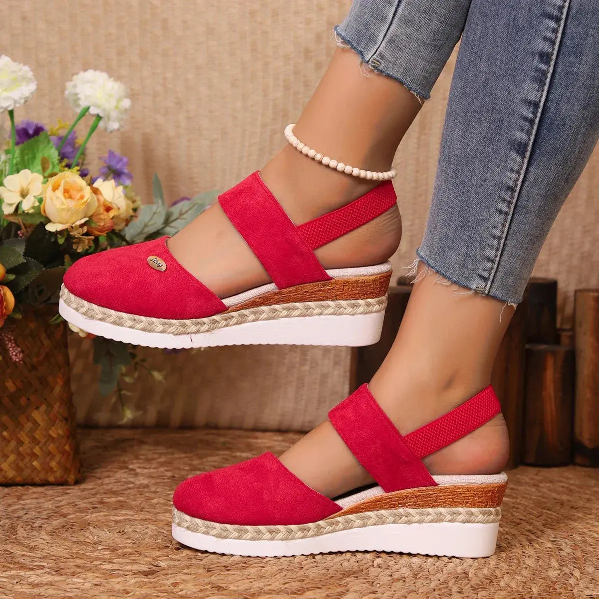 Women's Comfortable High Heel Wedge Sandals