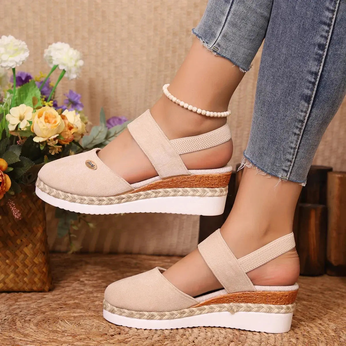 Women's Comfortable High Heel Wedge Sandals