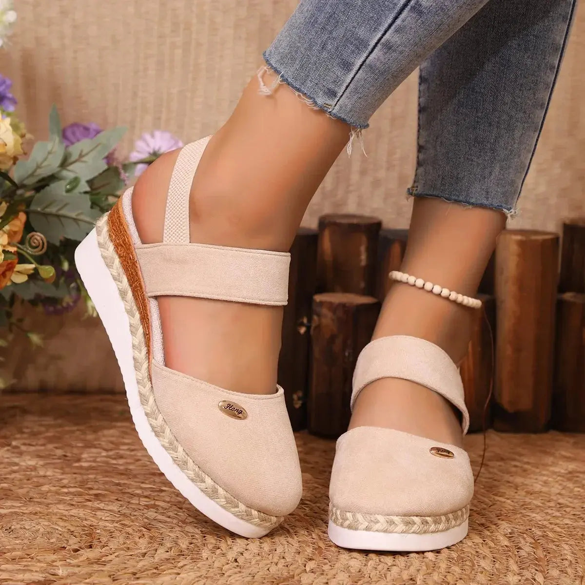 Women's Comfortable High Heel Wedge Sandals - EasyApparels