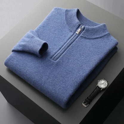 Luxury Soft Cashmere Half Zip Sweater