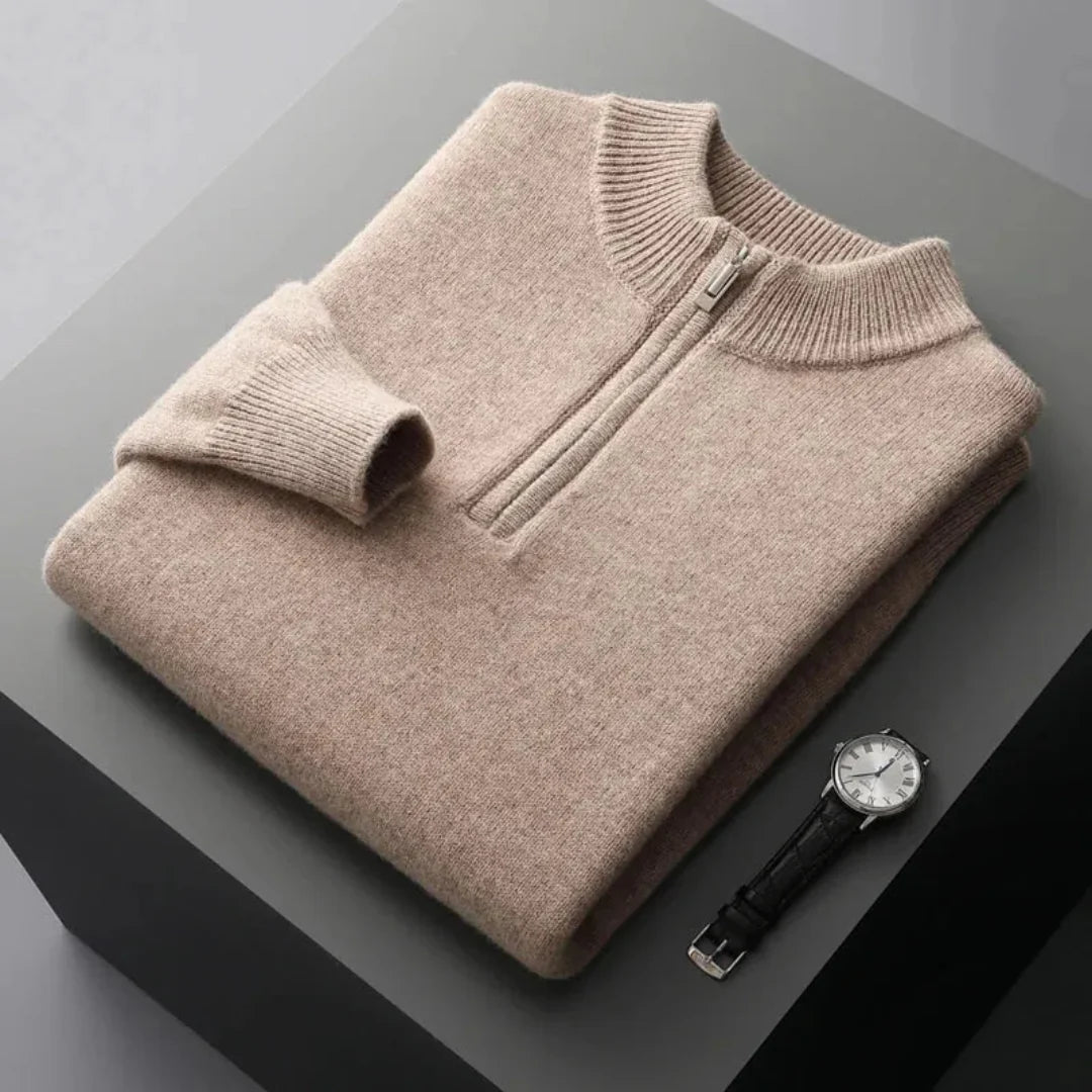 Luxury Soft Cashmere Half Zip Sweater
