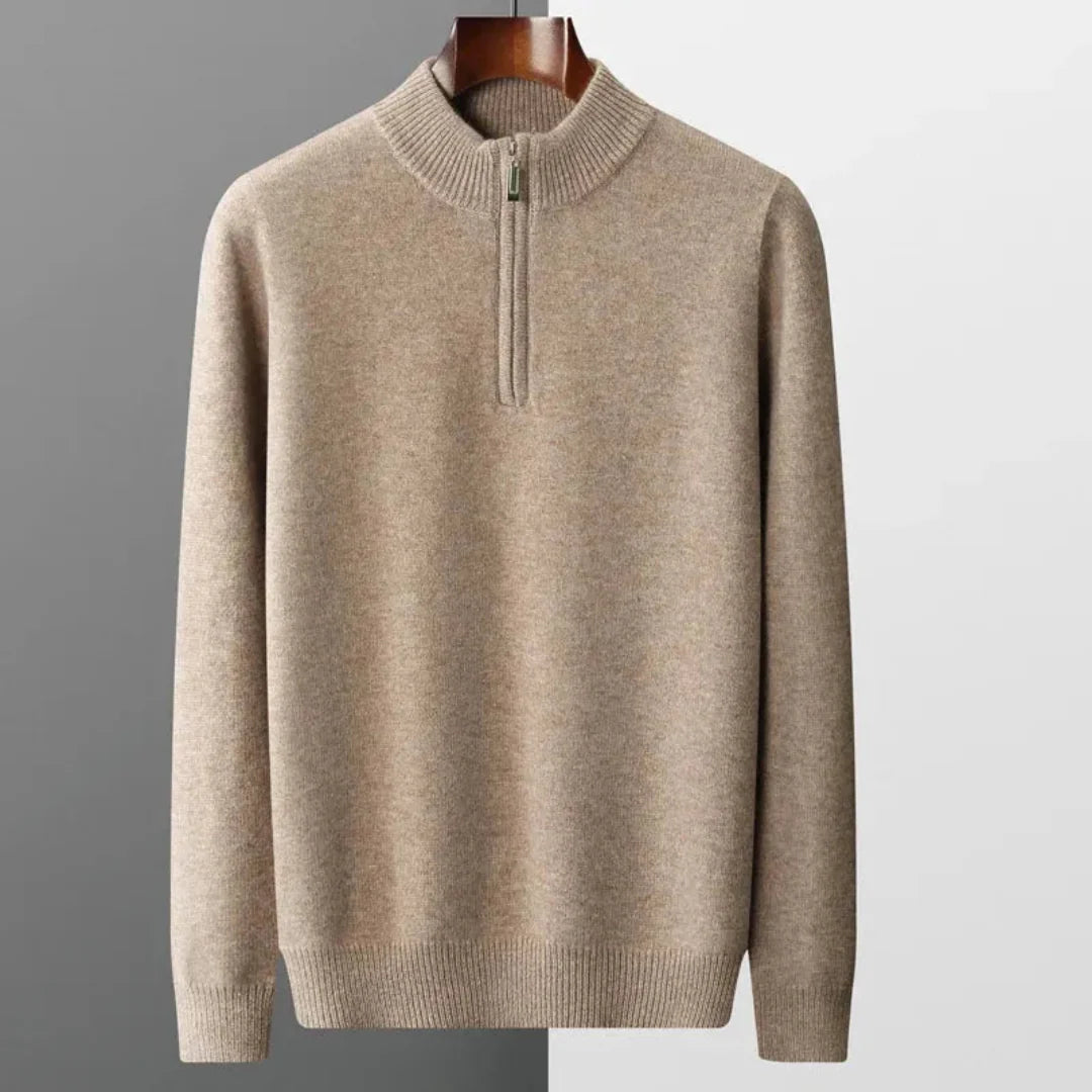 Luxury Soft Cashmere Half Zip Sweater - EasyApparels