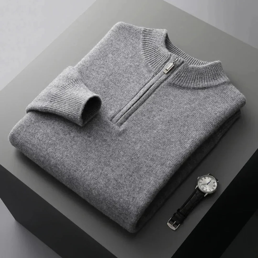 Luxury Soft Cashmere Half Zip Sweater