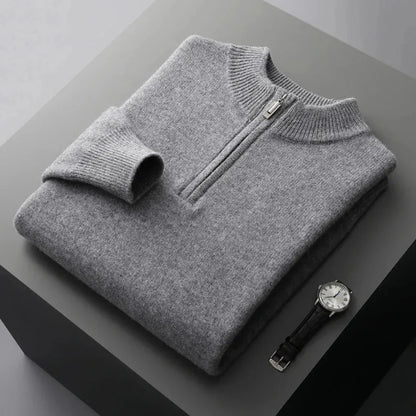 Luxury Soft Cashmere Half Zip Sweater