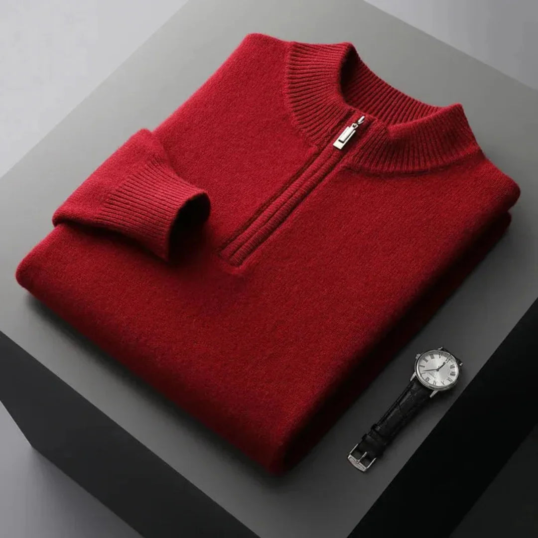 Luxury Soft Cashmere Half Zip Sweater