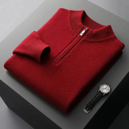 Luxury Soft Cashmere Half Zip Sweater