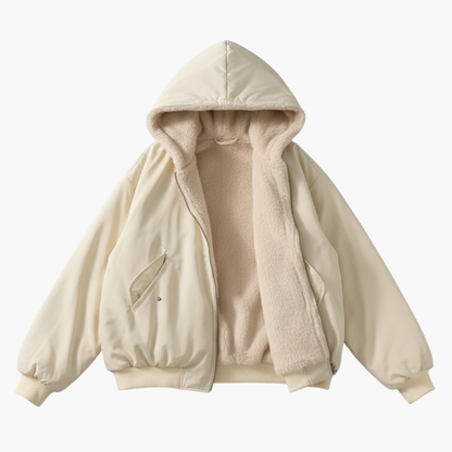 Versatile Zip Up Hooded Jacket for Women - Vossary
