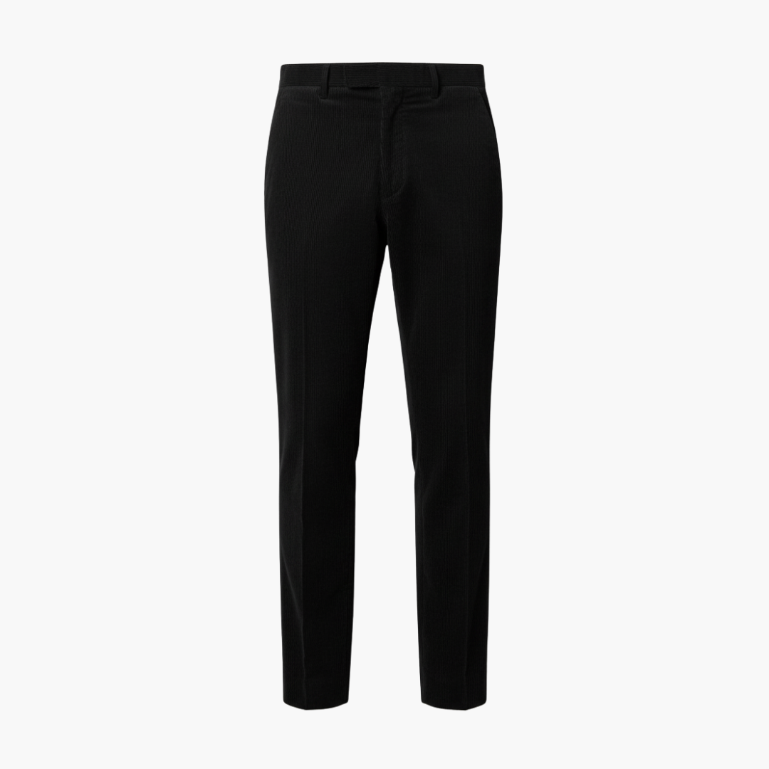 Comfortable Regular Fit Corduroy Pants with Pockets - Vossary