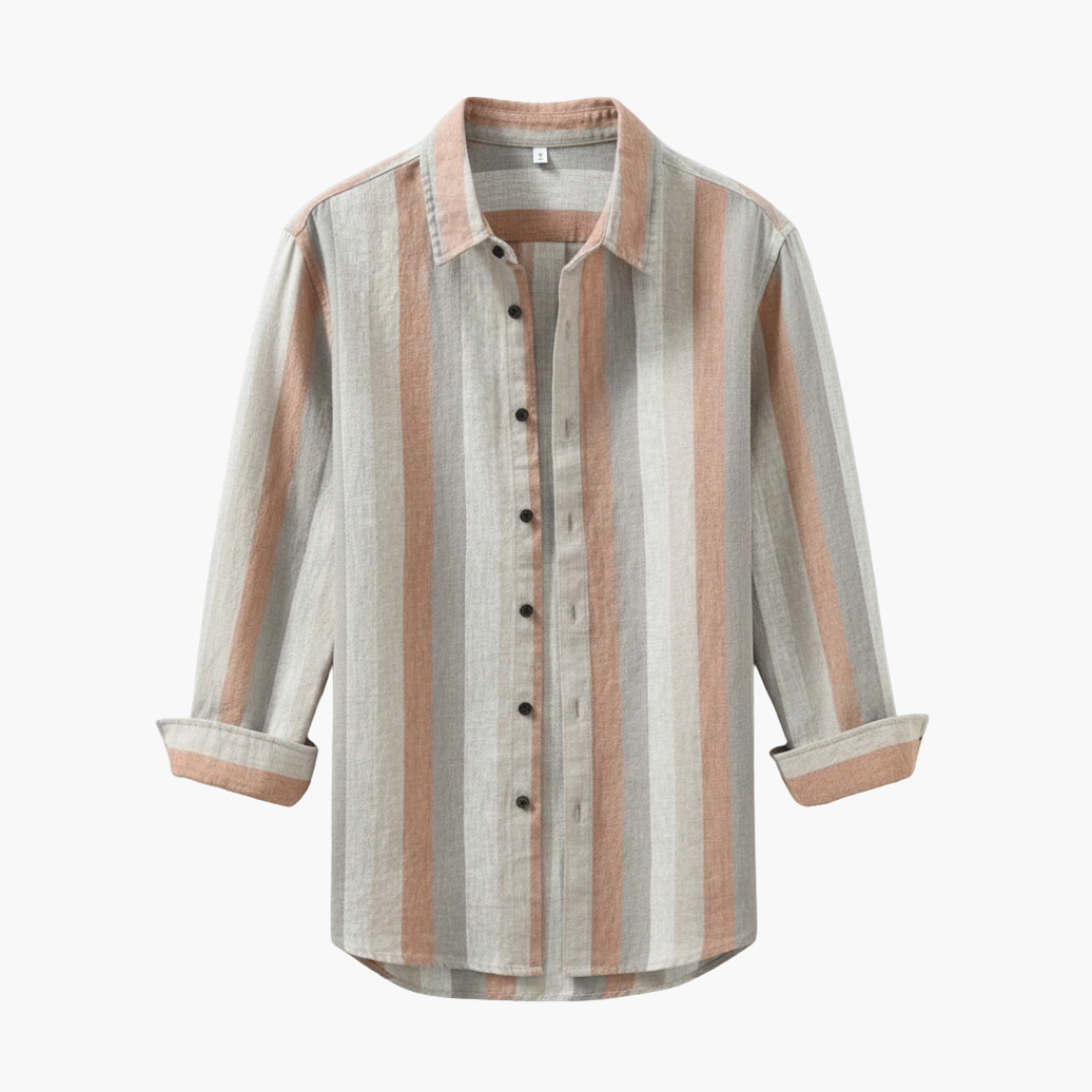 Classic Casual Button Down Long Sleeve Shirt - Vossary