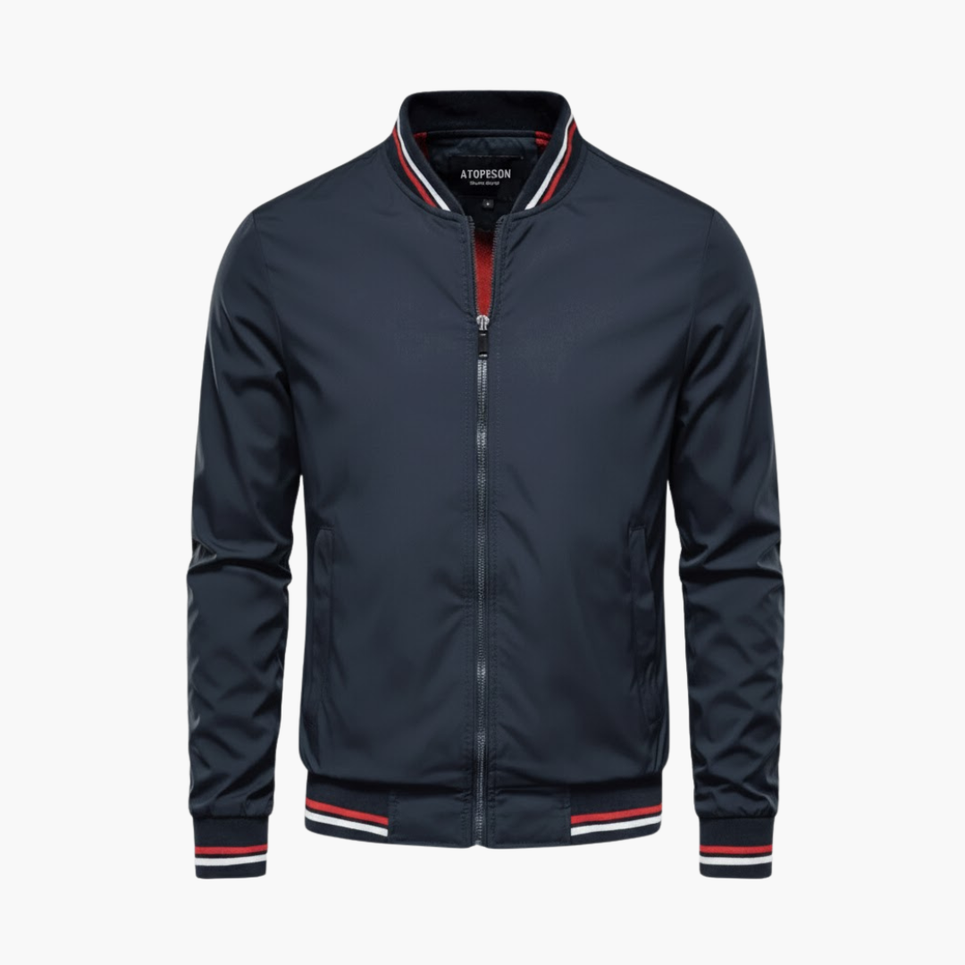 Classic Men's Zip Up Stripe Jacket - Vossary