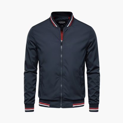 Classic Men's Zip Up Stripe Jacket - Vossary