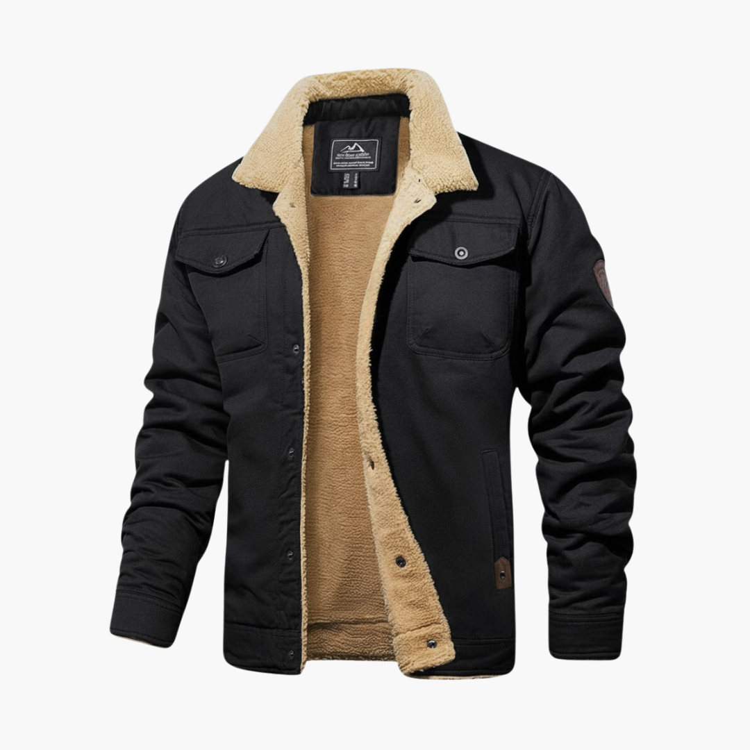 Warm Insulated Mens Fleece Lined Bomber Jacket - Vossary