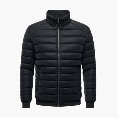 Warm Men's Padded Parka with Zip Front - Vossary