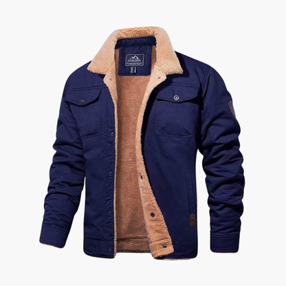 Warm Fleece Lined Mens Coat - Vossary