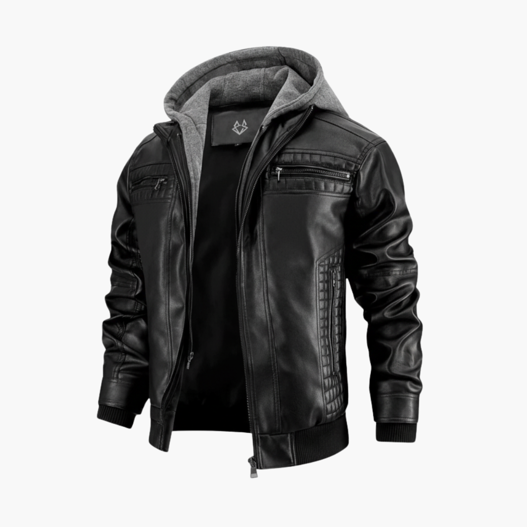 Men's Zip Up Hoodie with Fleece Lining and Elastic Cuffs - Vossary