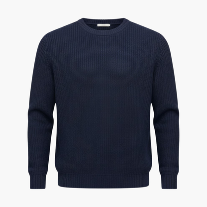 Soft Textured Men's Crew Neck Sweater - Vossary