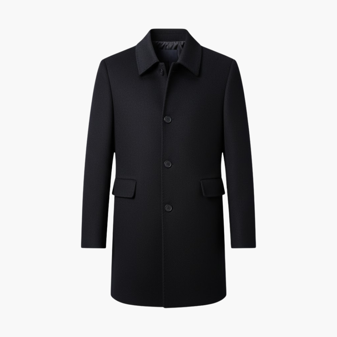 Classic Fit Men's Button Front Coat - Vossary