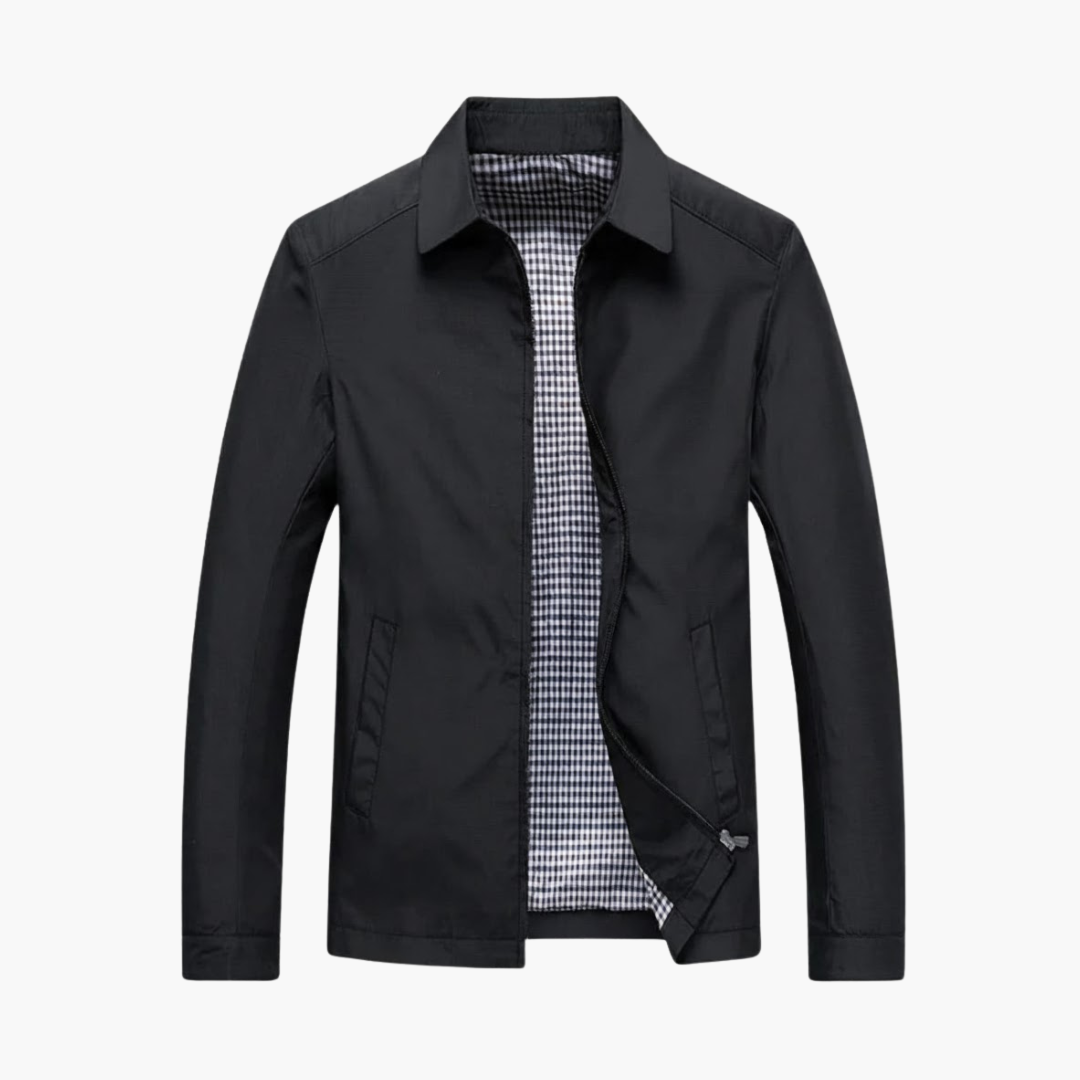Men's Zip Up Shirt Collar Jacket - Vossary