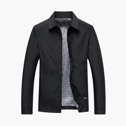 Men's Zip Up Shirt Collar Jacket - Vossary