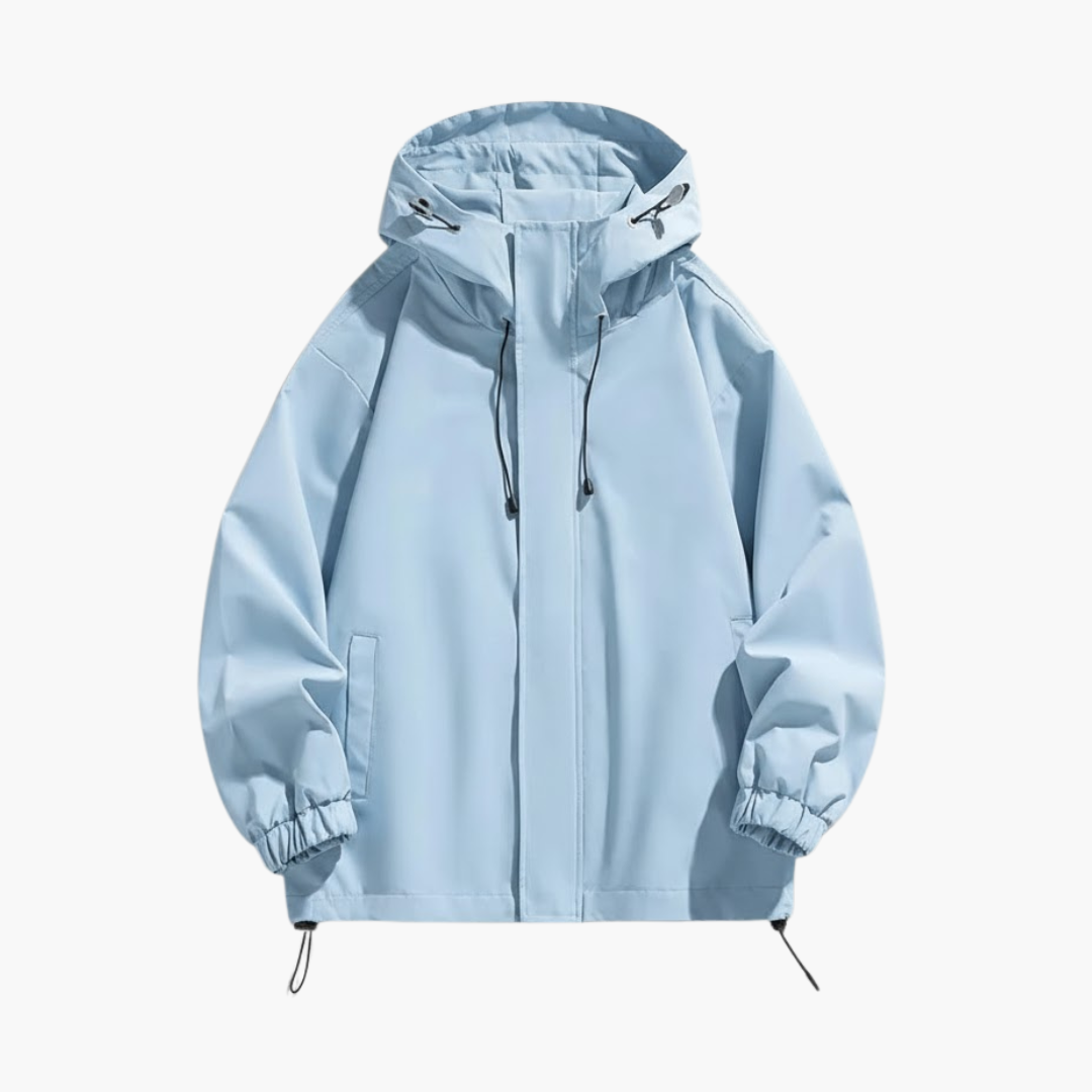 Waterproof Hoodie Jacket for Men with Zip Closure - Vossary