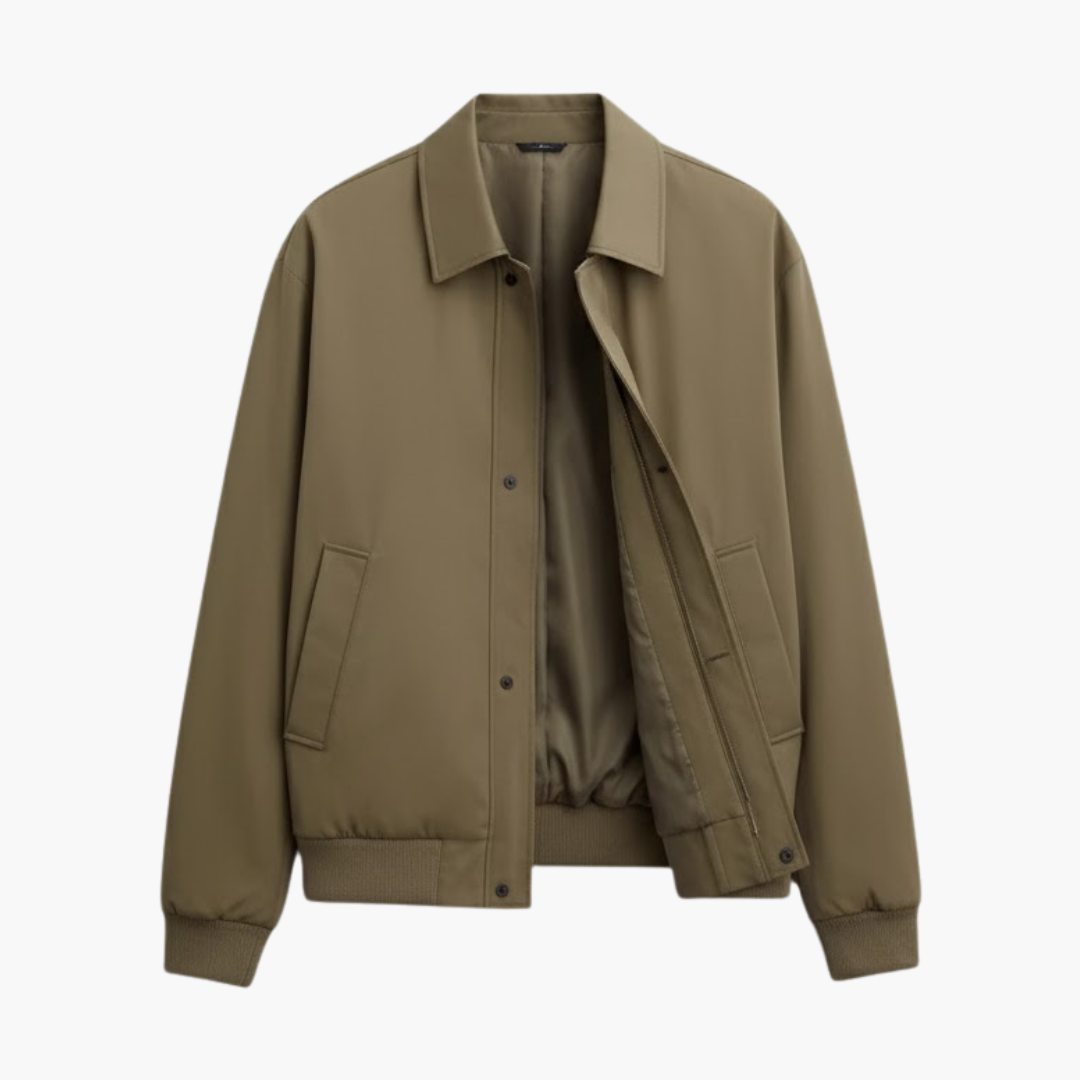 Classic Men's Trench Coat with Button Front - Vossary