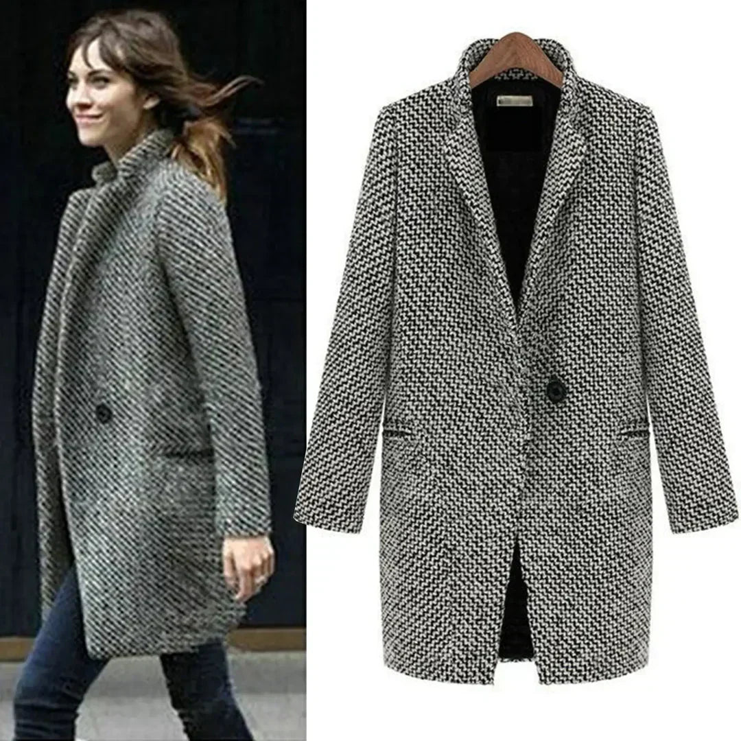 Warm Women's Winter Wool Overcoat