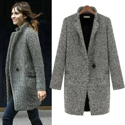 Warm Women's Winter Wool Overcoat