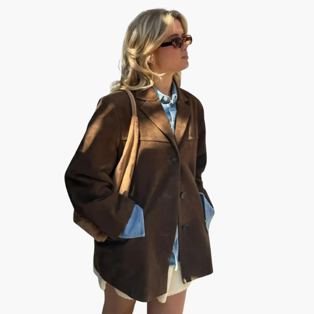 Ladies Classic Jacket with Buttons and Pockets