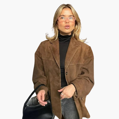 Ladies Classic Jacket with Buttons and Pockets
