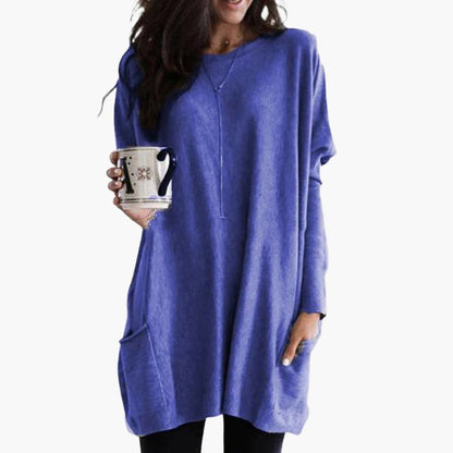 Ladies Oversized Crew Neck Sweater