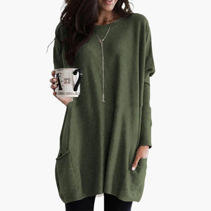 Ladies Oversized Crew Neck Sweater
