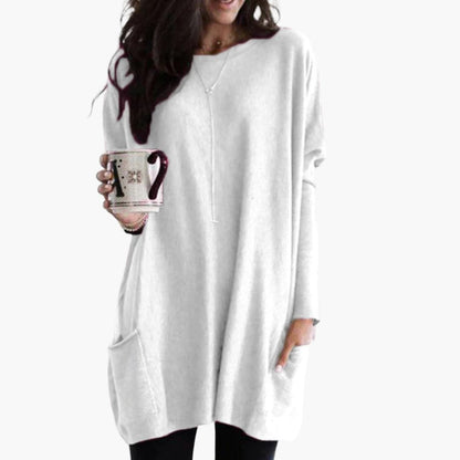 Ladies Oversized Crew Neck Sweater