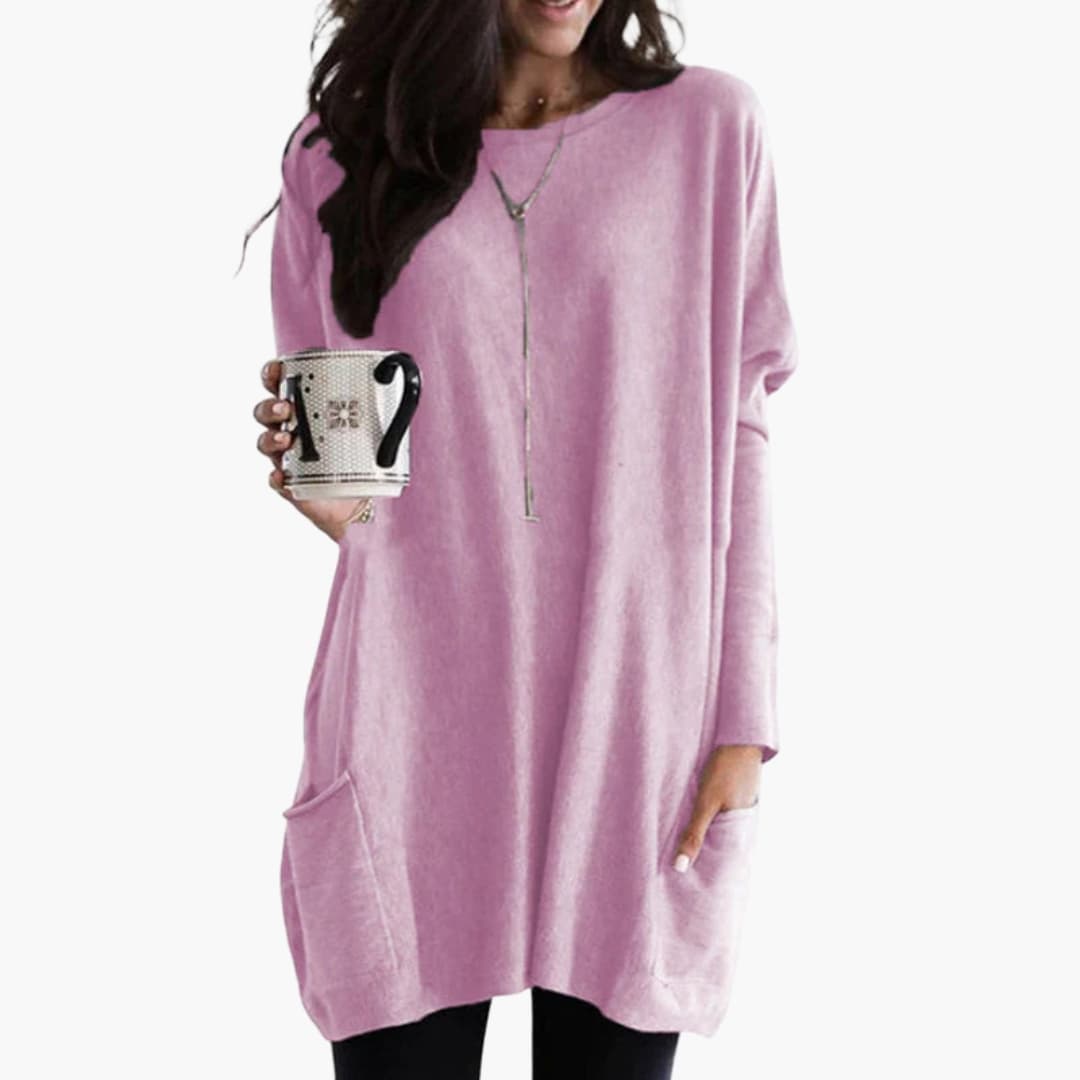 Ladies Oversized Crew Neck Sweater