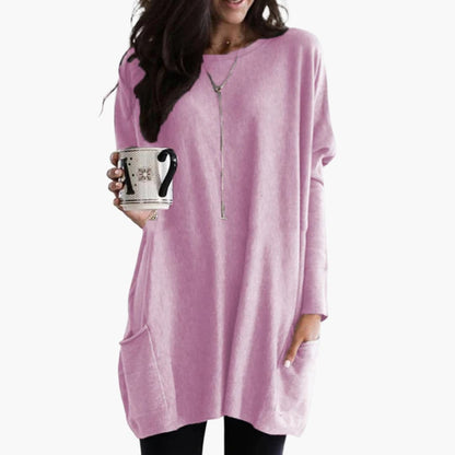 Ladies Oversized Crew Neck Sweater